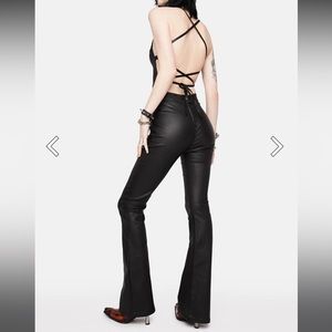 Edikted Faut Leather Jumpsuit